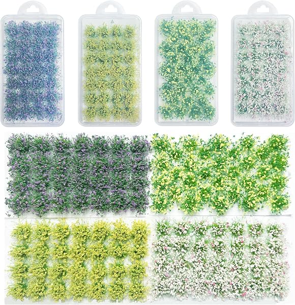 Woohome Static Grass Tuft Statische Grass Statische Grasbüschel, Static Grass Tuft,Scenics Gras Grasbüschel für Miniatur Tabletop Spiele Modelleisenbahn (Stil 3-2) - 3