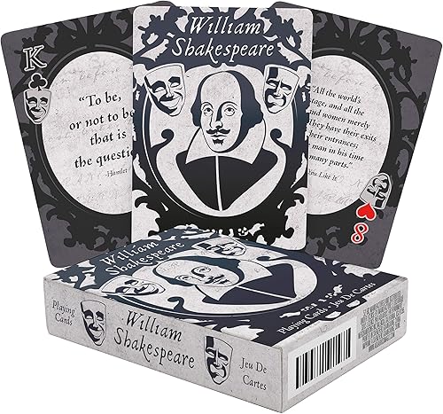AQUARIUS William Shakespeare - Baraja de cartas con temática de Shakespeare para tus juegos de cartas favoritos - Mercancía y coleccionables de