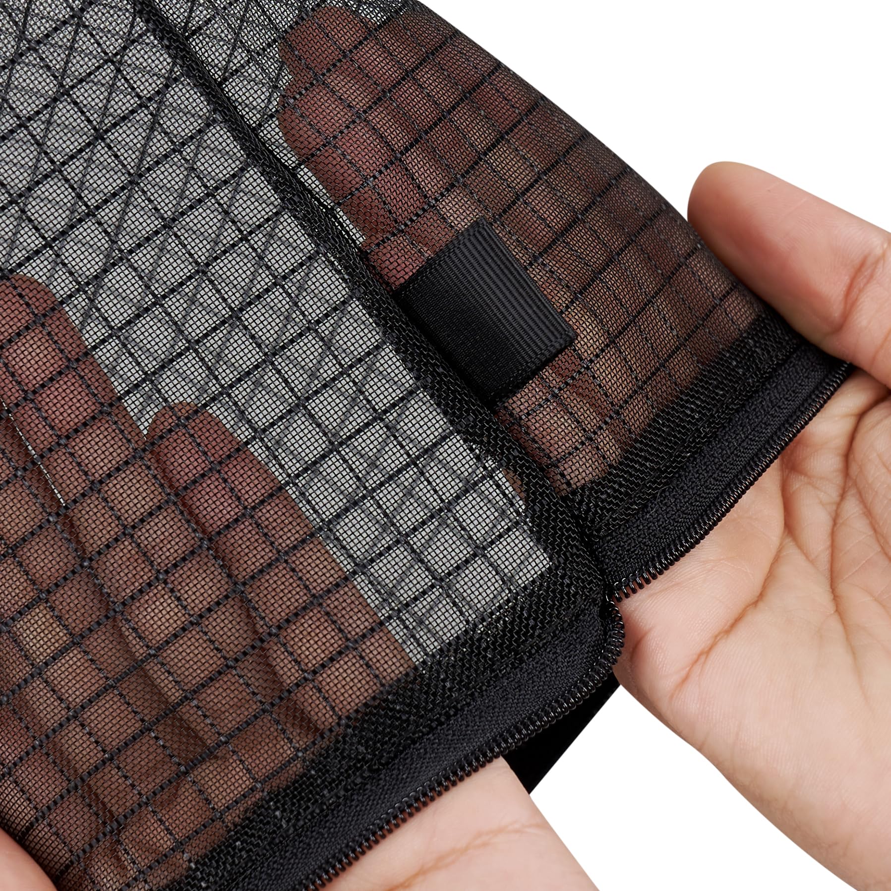 Bolsa de malla con cremallera, Set de 5, organizar suministros, cosméticos, accesorios de viaje