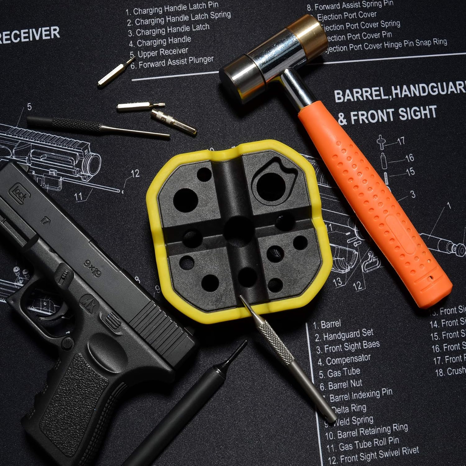 Pridefend Bench Block Gunsmithing Tool Magnetic Armorers Block Universal for Pistol Handgun : Sports & Outdoors