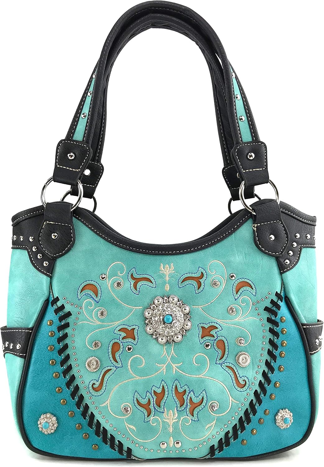 Zelris Spring Bloom Western Concho Women Conceal Carry Tote Handbag Purse