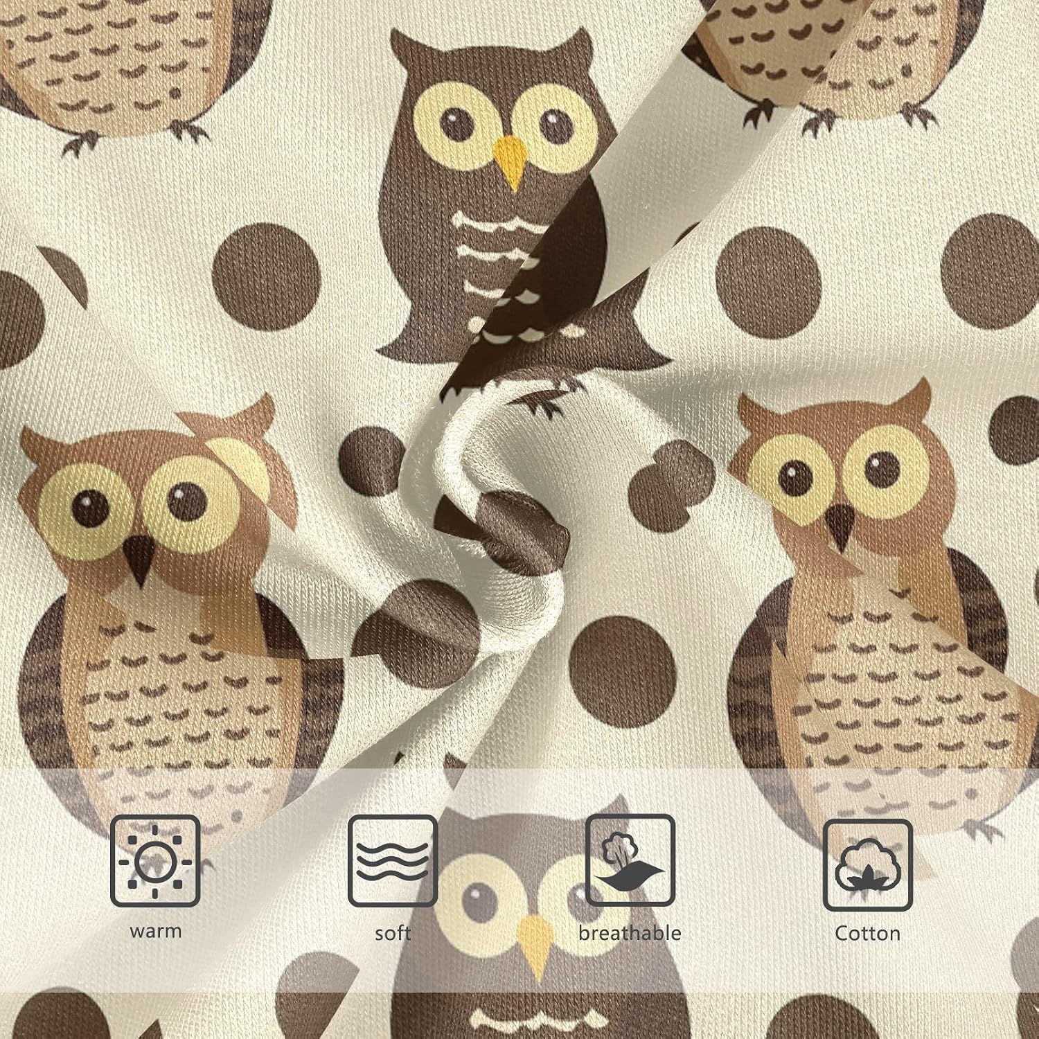 visesunny Cute Owl Polka Dots Potty Training Underwear Boys Toddler Cotton Soft Brief Size 2T-8Y for Kids 2-8Y