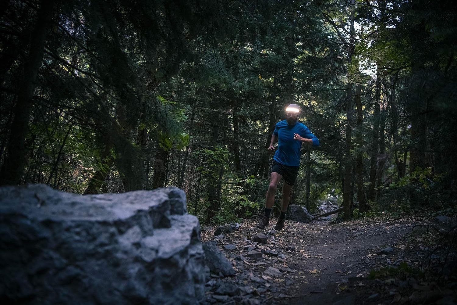 | LED Headlamp, 300 to 500 Lumens, Spot Light Mode and Red Light Modes Available On Select Models - Perfect for Camping Running Biking Fishing Construction