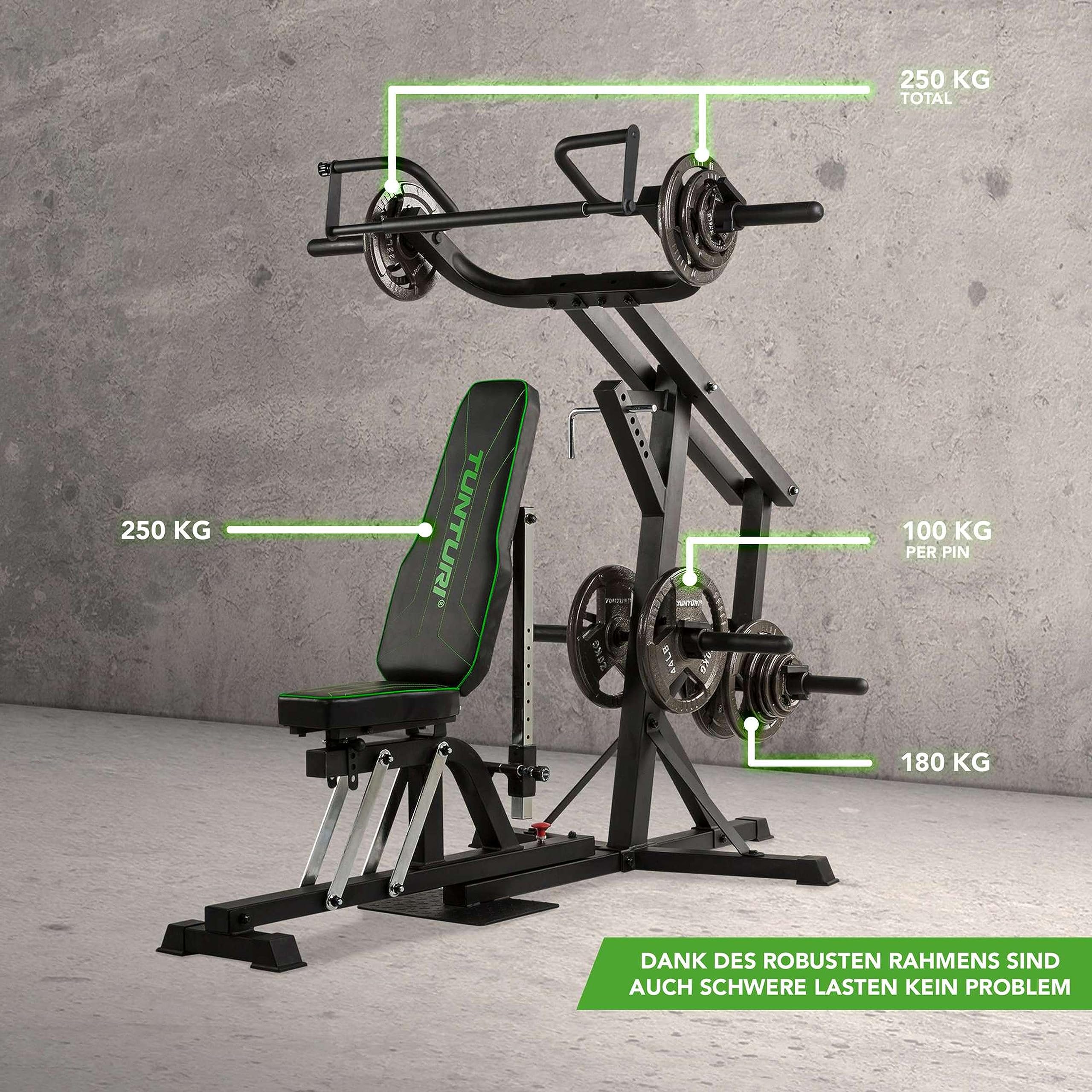 Tunturi WT80 Kraftstation für Zuhause - Vielseitige und Verstellbare Multipresse für Mehr als 50 Übungen - Stabil, Kompakt und Sicher für alle Fitnesslevel