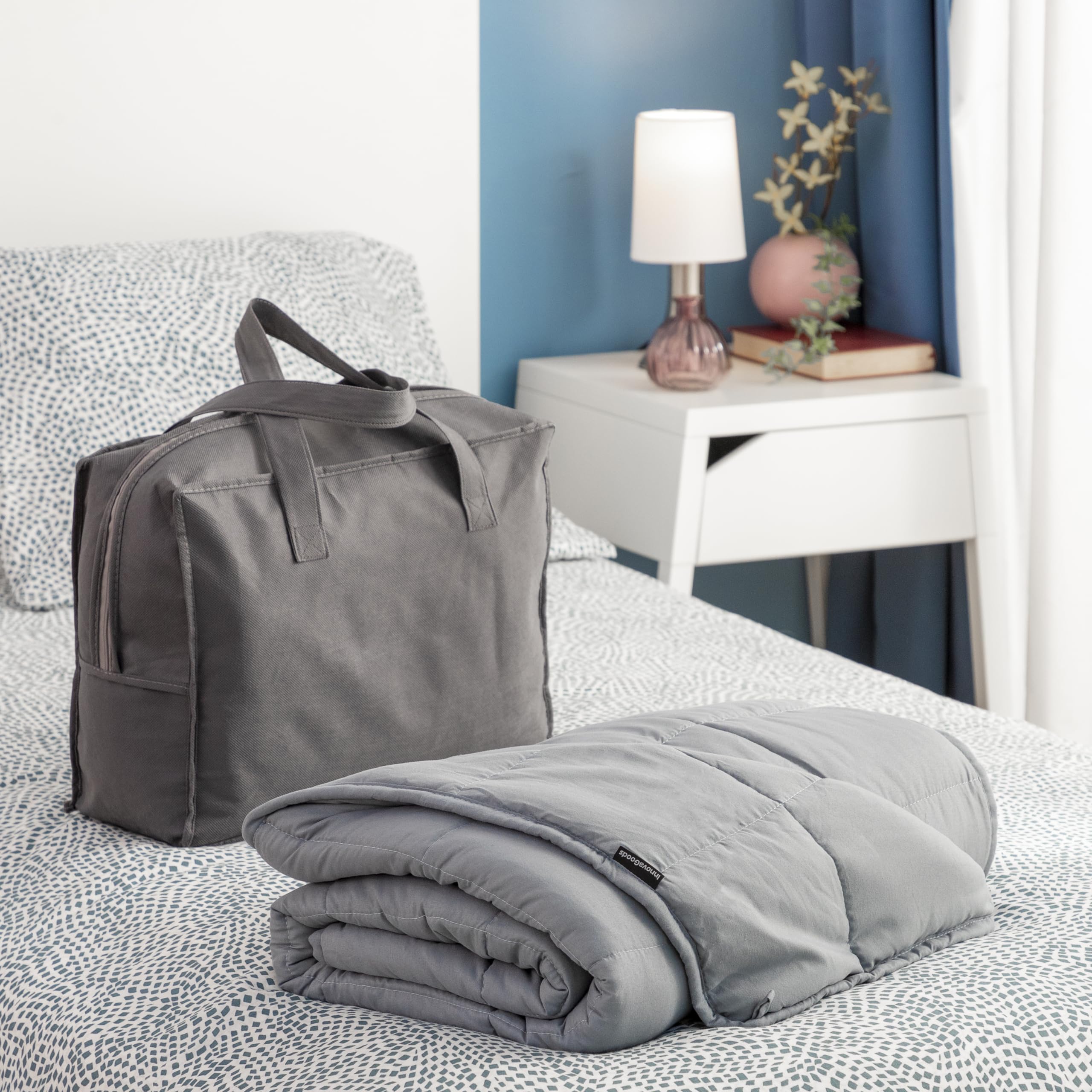 InnovaGoods® Manta termica Multicapa (5 capas),Acolchado de poliéster y Perlas de vidrio, Alivio, descanso, relajación y bienestar, ideal para usar en el sofa para un sueño más confortable y reparador