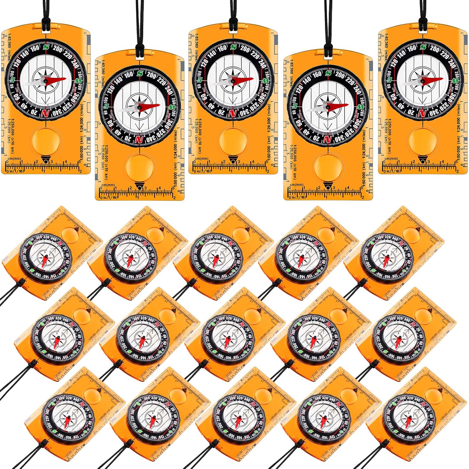 Geiserailie 20 Pcs Orienteering Compass Navigation