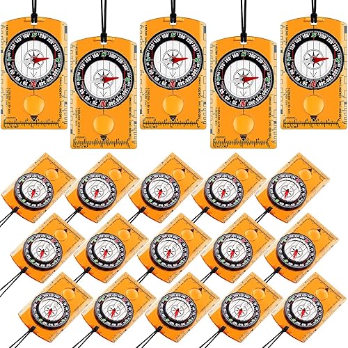 Geiserailie Brújula de orientación de navegación, brújula de senderismo, brújula, mapa, lectura, brújula de supervivencia, brújula exploradora para