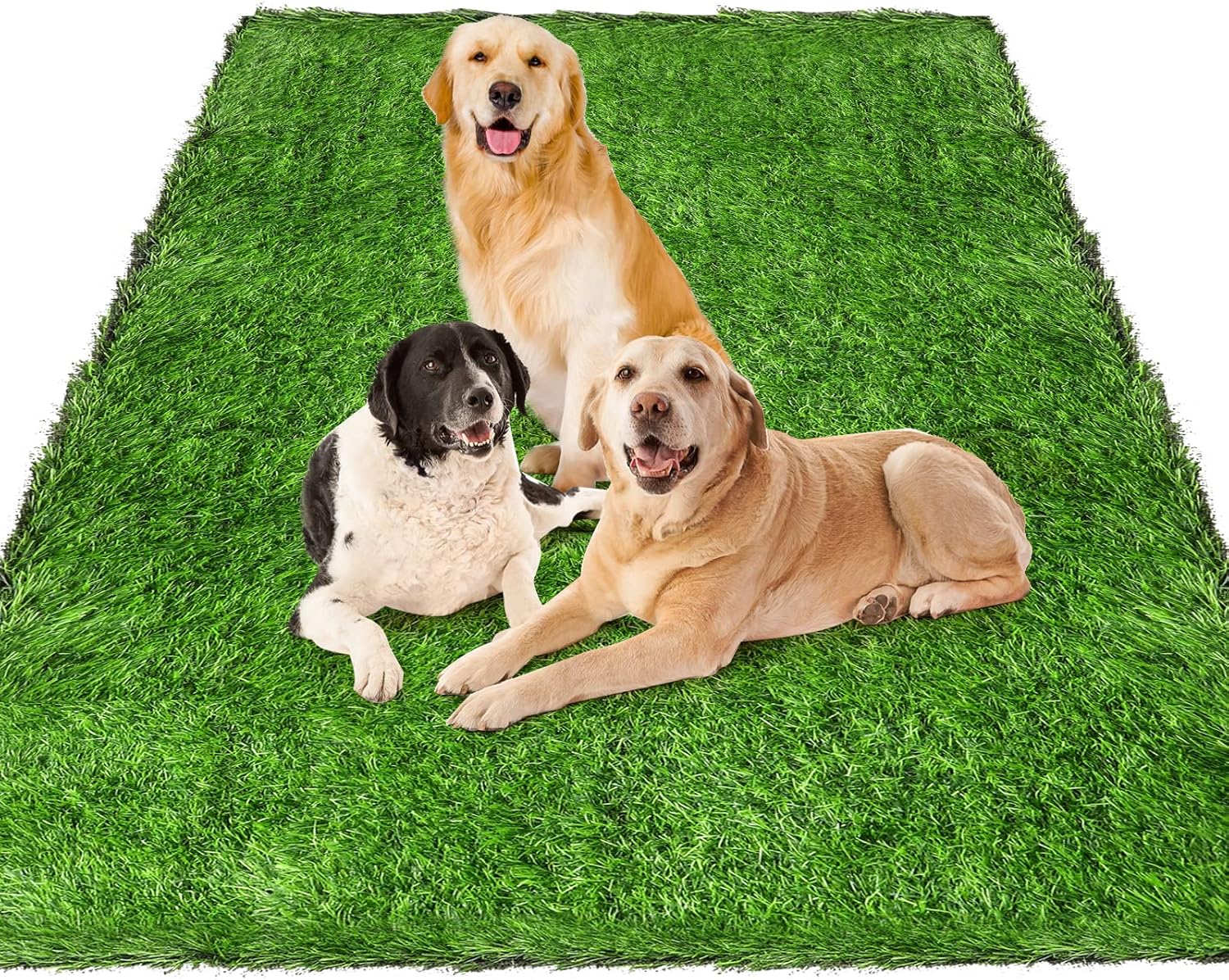 Fasmov Green Artificial Grass Rug Grass Carpet Rug, 3.2' x 6.5' Realistic Fake Grass Deluxe Turf Synthetic Turf Thick Lawn Pet Turf, Indoor/Outdoor Area Rug - Image 7