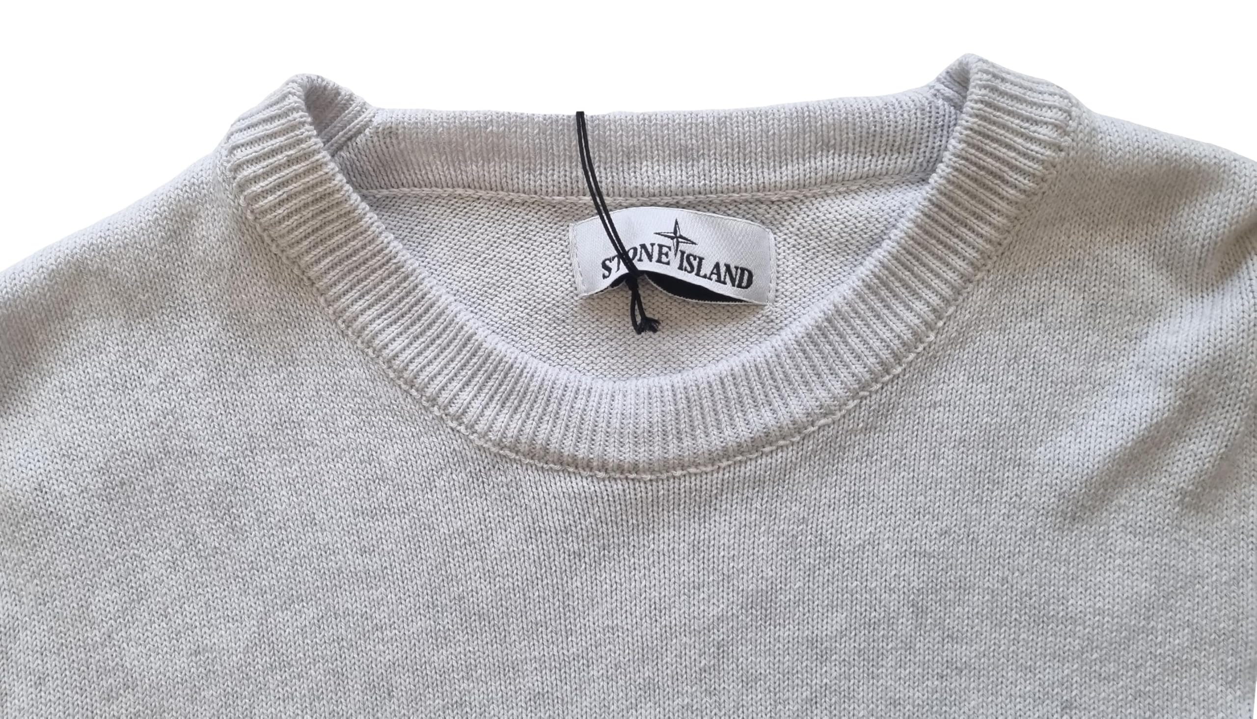 Stone Island Maglione in Cotone da Uomo 8015528D3 V0M64 Melange Grigio