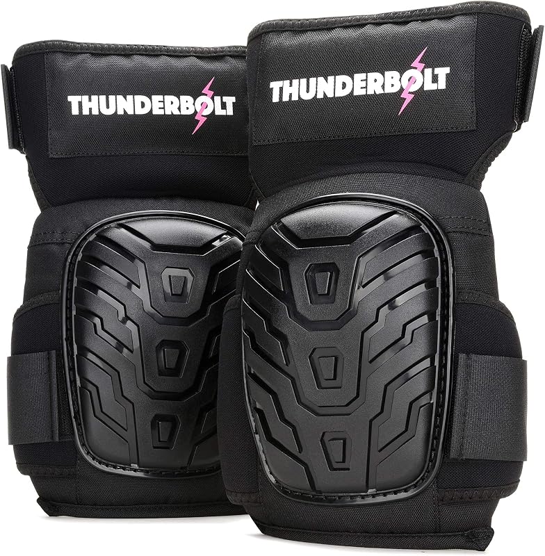 Thunderbolt Knee Pads for Women for Work for Flooring, Gardening, Cleaning, Tile Work, with Comfortable Gel Cushion and Anti-Slip Straps
