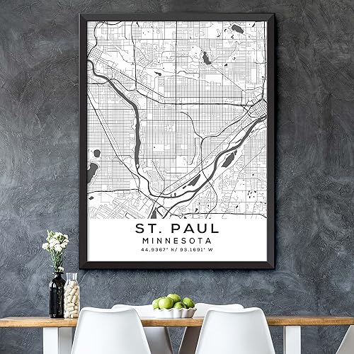 Miniatura 5 de Mapa de St. Paul, Minnesota, Light 2 (24x36)