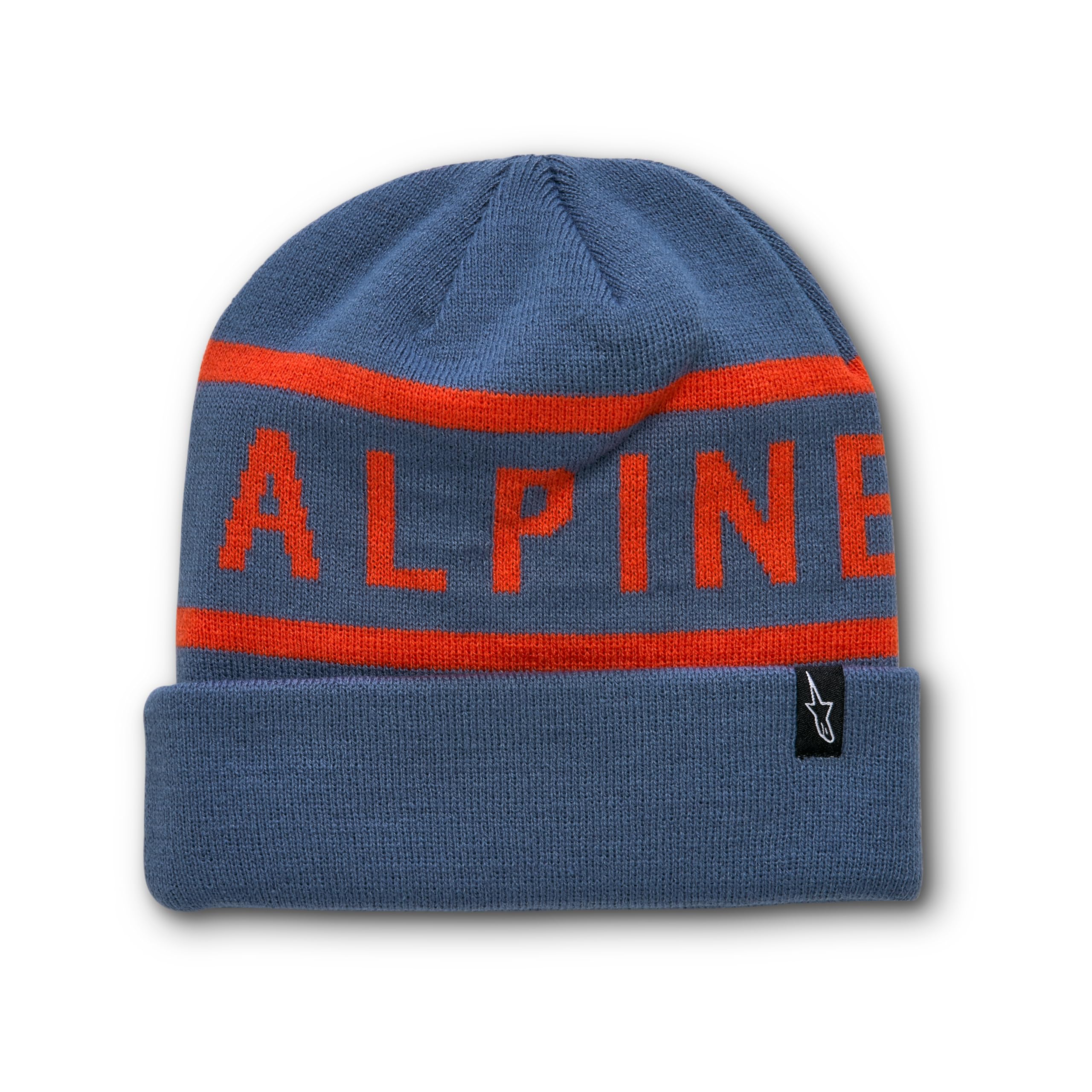 Alpinestars Men's Blue / Red Wordy Cuff Beanie Hat, Blue/Red, One Size