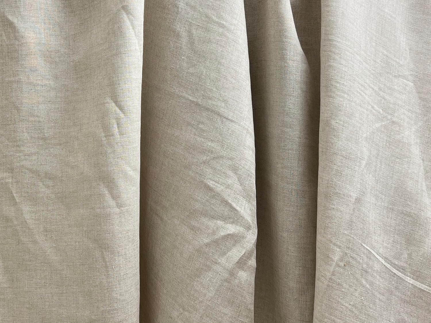 100% Linen Fabric – Lightweight Delavé Vintage Dyed – Two-Tone Effect – Pre-Washed Soft & Breathable – 52" Wide – by The Linen Lab (Natural, 1 Yard pre Cut)