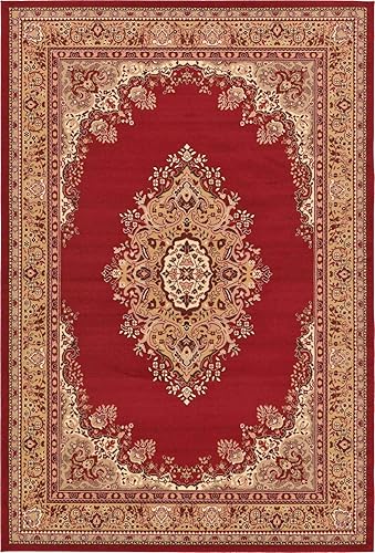 Vista 118 de Unique Loom Reza Collection- Alfombra, Polipropileno, Marrón Marrón/ marfil