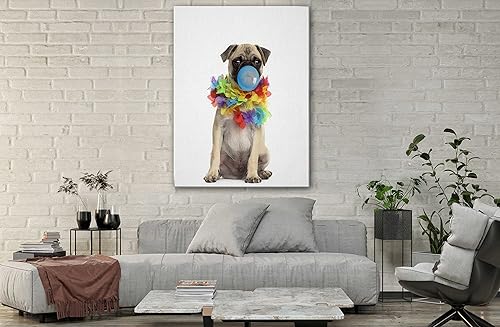 Miniatura 10 de SpiritualHands Animals Blowing Bubble Gum Wandkunst für Bauernhaus Badezimmer Dekor, Bubble Gum Tier Wandkunst (Bubble Gum Tiere Tier 25, 20.3x30.5