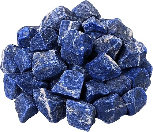 Miniatura 3 de Amazing Gemstone 2 piezas de cristales crudos de sodalita y piedras curativas, rocas naturales para pulir y bricolaje, piedras y cristales crudos