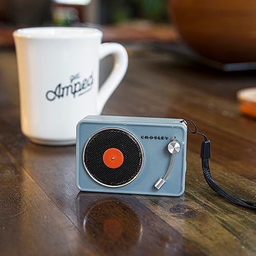 Miniatura 6 de Crosley CR3029A-TN Mini altavoz portátil Bluetooth de la placa giratoria, turmalina