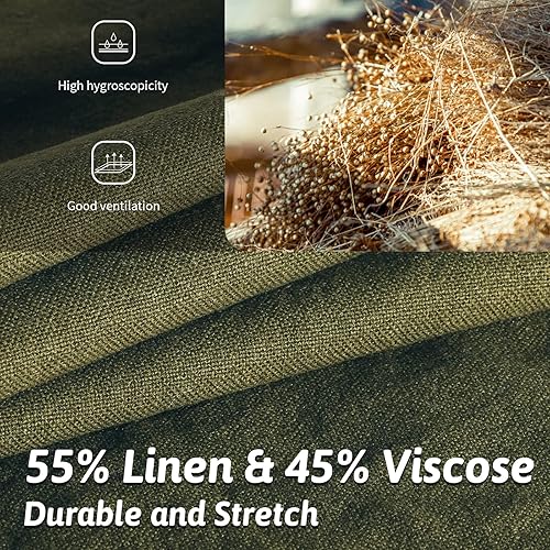 Miniatura 4 de NEXHOME PRO Juego de 2 fundas de almohada bohemias de 20 x 20 pulgadas para sofá, fundas de almohada decorativas hechas a mano de lino para sofá