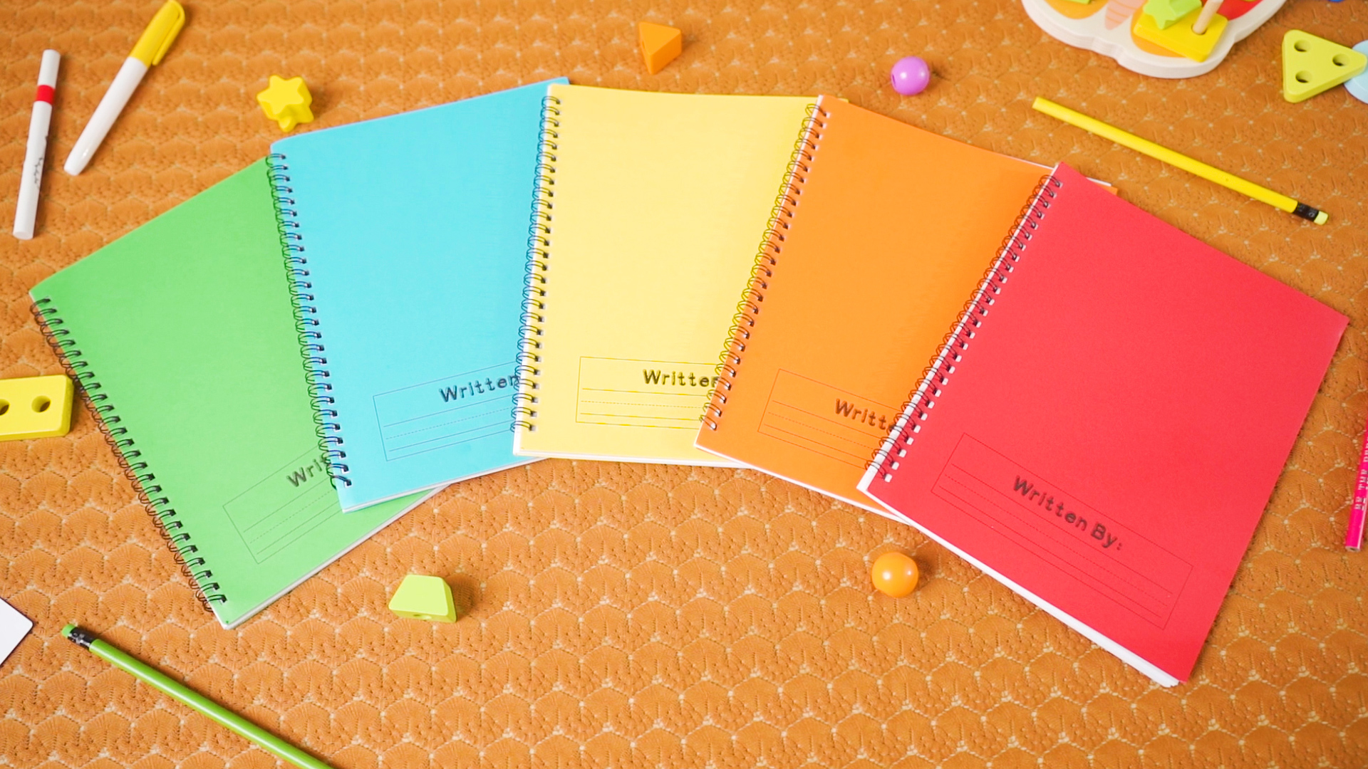 Henoyso 6 Pcs 100 Pages Spiral Primary Composition Notebook K-2 Primary