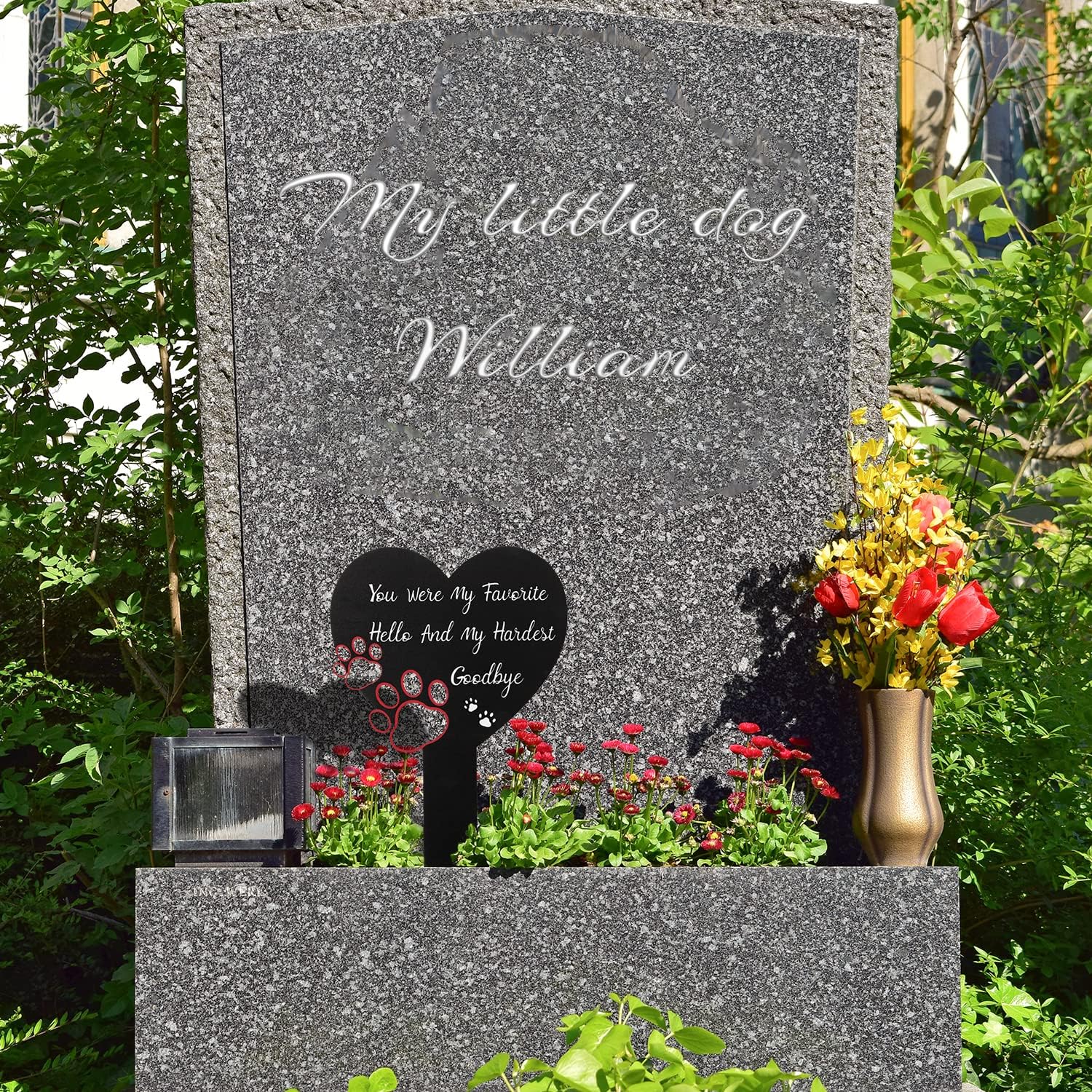 BUoonyer Pet Memorial Graves Markers and Wind Chimes