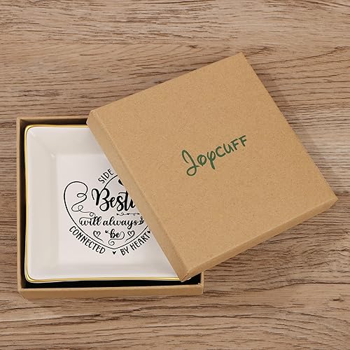 Miniatura 5 de JoycuFF Bandeja decorativa de cerámica para mejores amigos, mejor amiga, regalo único para hermana del alma, mejor amiga, idea de regalo de