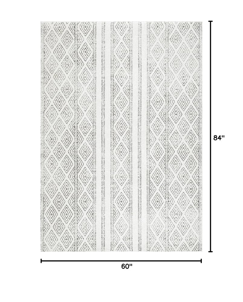 Amazon.com: nuLOOM Sarina Tribal Diamonds Area Rug, 5x7, Grey
