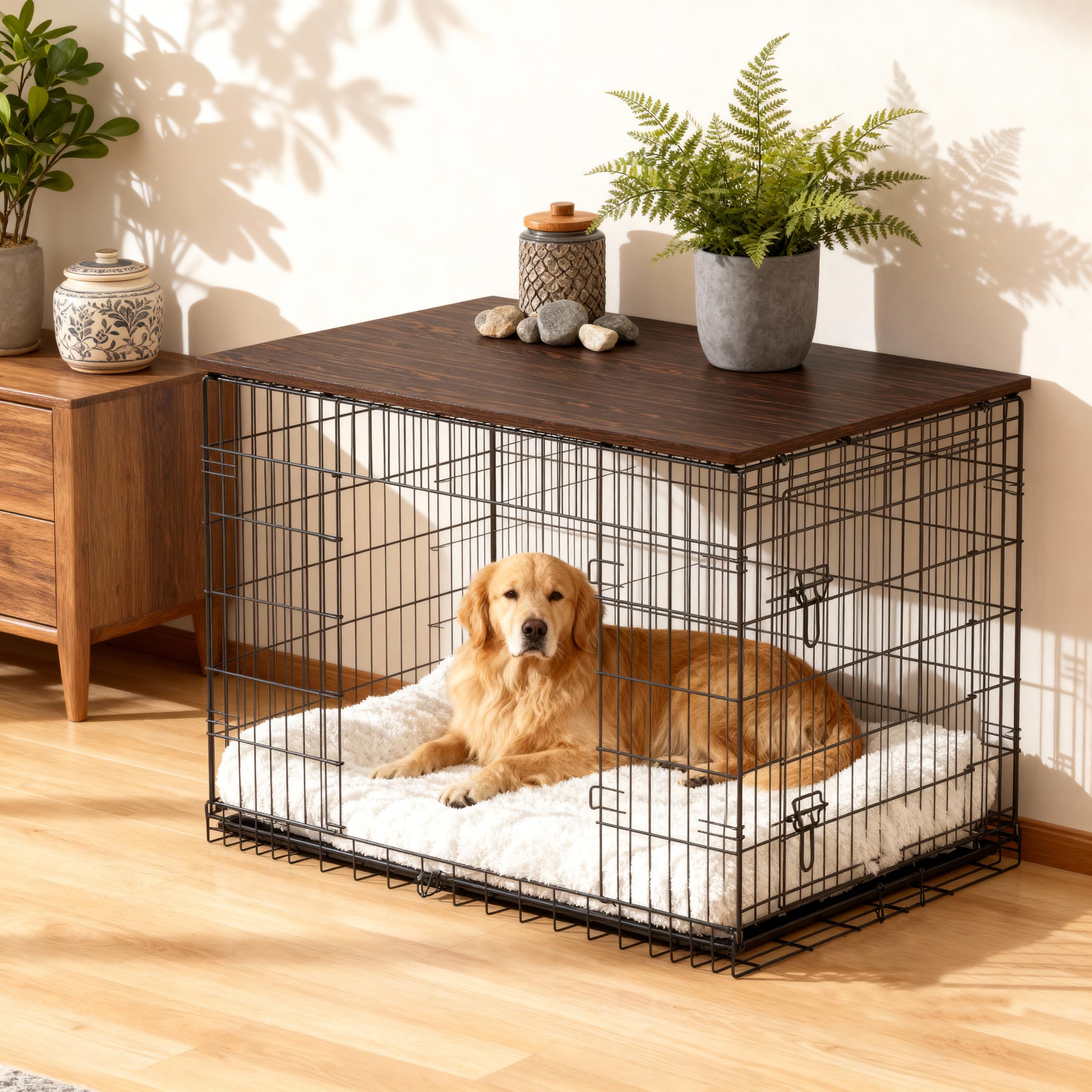Photo inspiration: Fresh Look at Snapklik Com Piskyet Dog Crate Topper Wood Countertop For 48