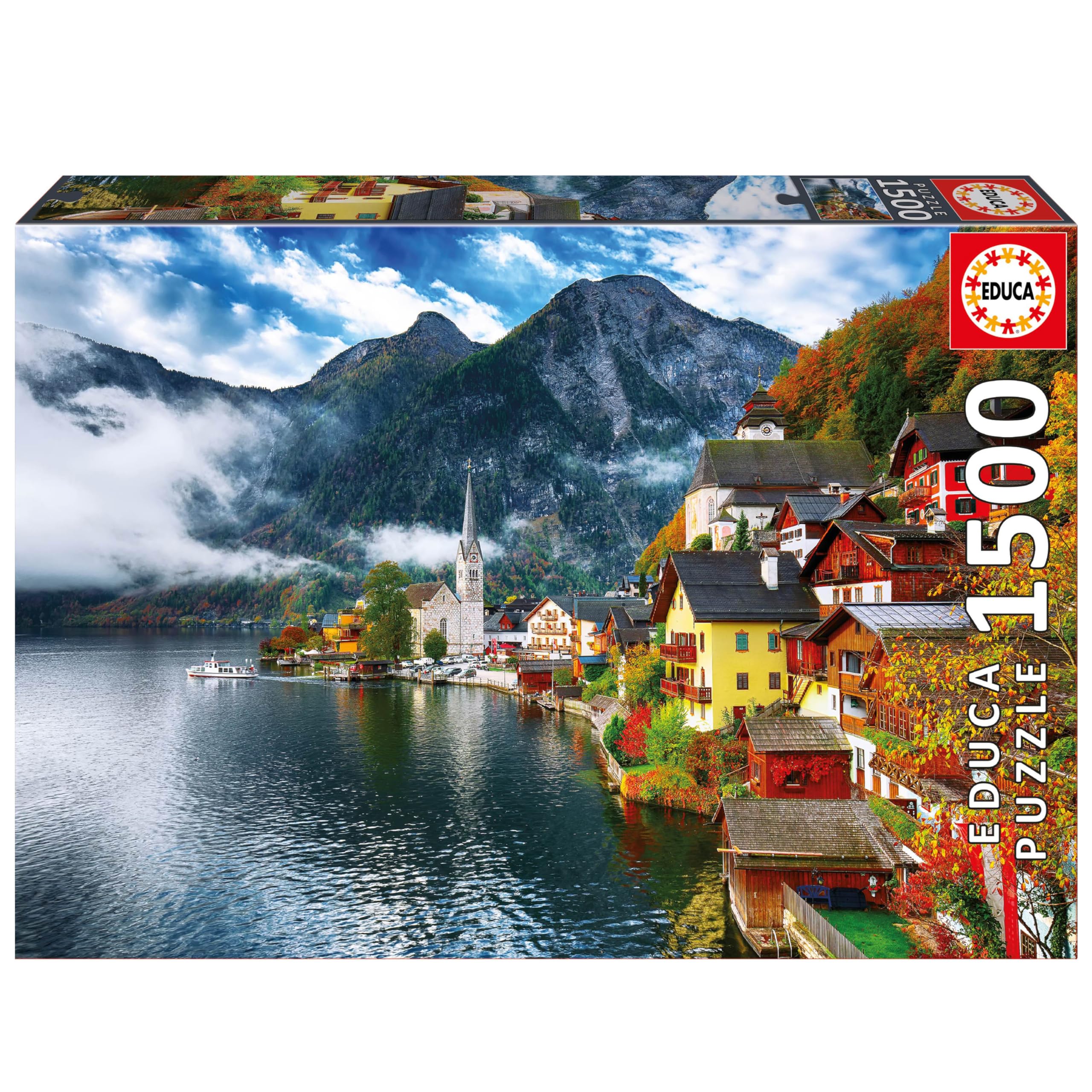 Educa - Hallstadt, Austria | Puzzle de 1500 Piezas para Adultos. Medidas: 85 x 60 cm. Incluye Cola Fix Puzzle. A Partir de 14 años (19939)