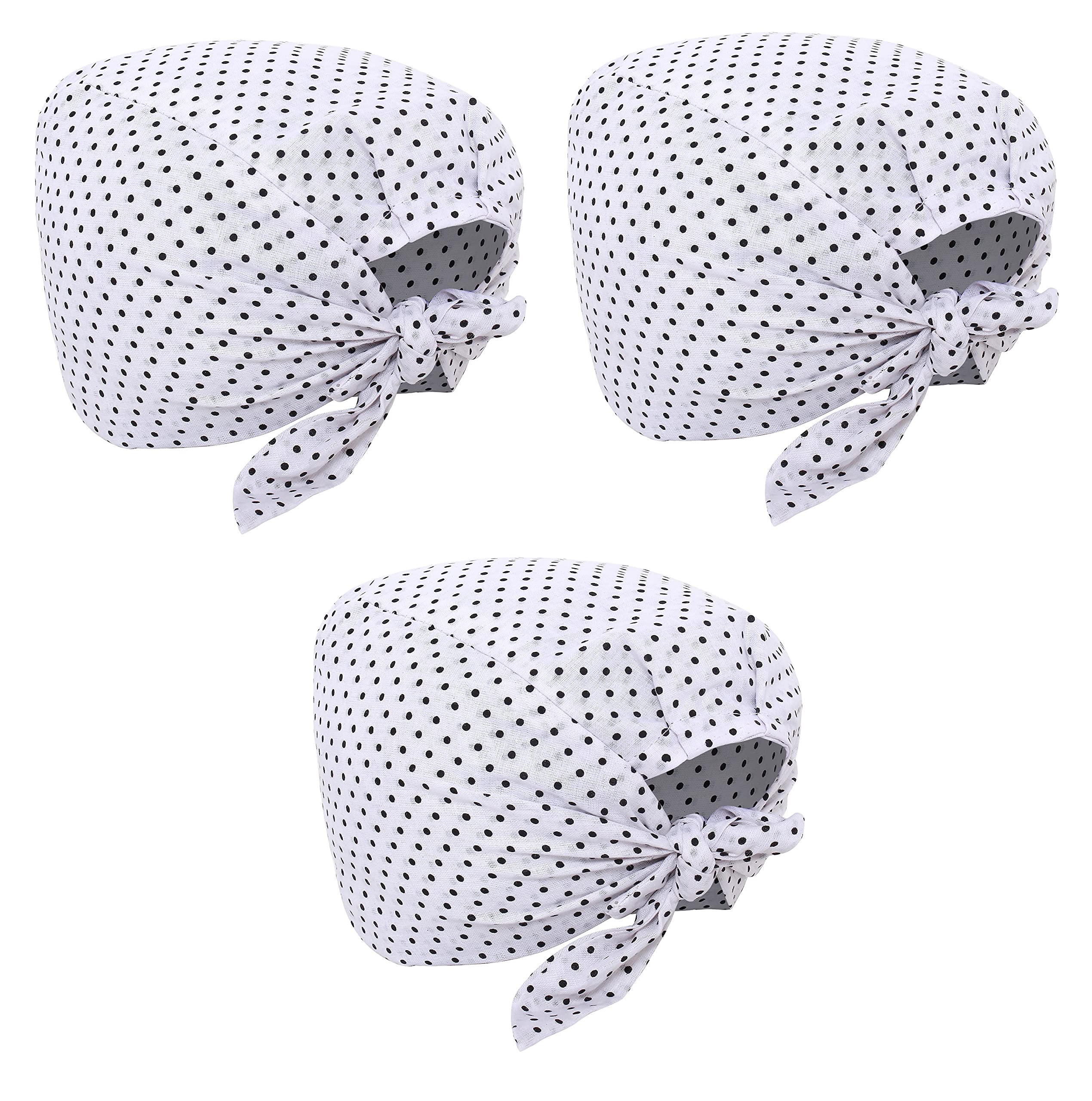 Zacharias Polka Dot Printed Anti Pollution Head Scarf/Bandana for Cycling/Biking Under Helmet (Pack of 3) (PPP-01_White_Free Size)-picture-29
