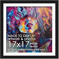 Vista 89 de Marco de madera negra de 9 x 9 pulgadas con paspartú blanco Con paspartú de 12 x 12 a 9 x 9 pulgadas Protector inastillable acrílico UV