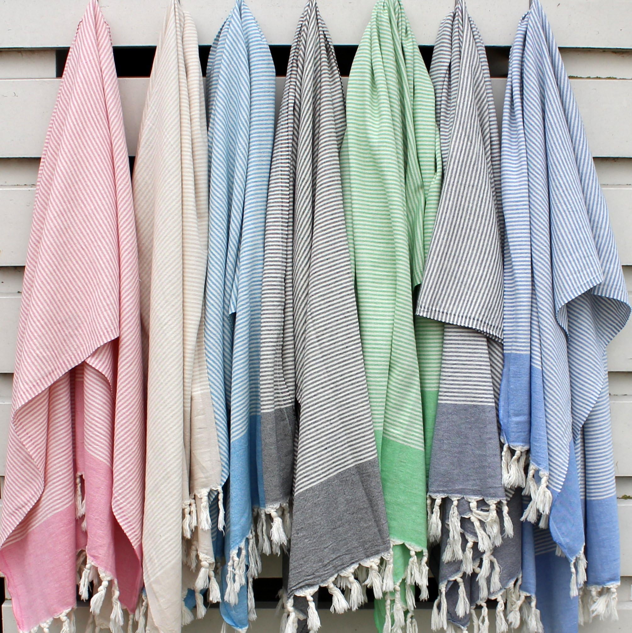 ANATURES TRAVELER Petrol Green - PREWASHED and SOFT- Pestemal Turkish Beach Bath Towel - 100% best cotton - Prewashed Peshtemal towels (Petrol Green)