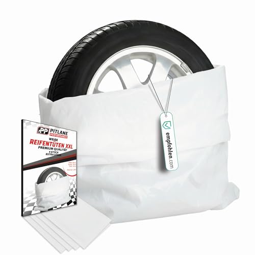 Pitlane Performance Reifentüten Reifentaschen Reifensäcke bis 22 Zoll Tyre Bags Reifentasche Reifenabdeckung Reifensack Reifentüte Reifen Sack Reifenhülle (Weiß)