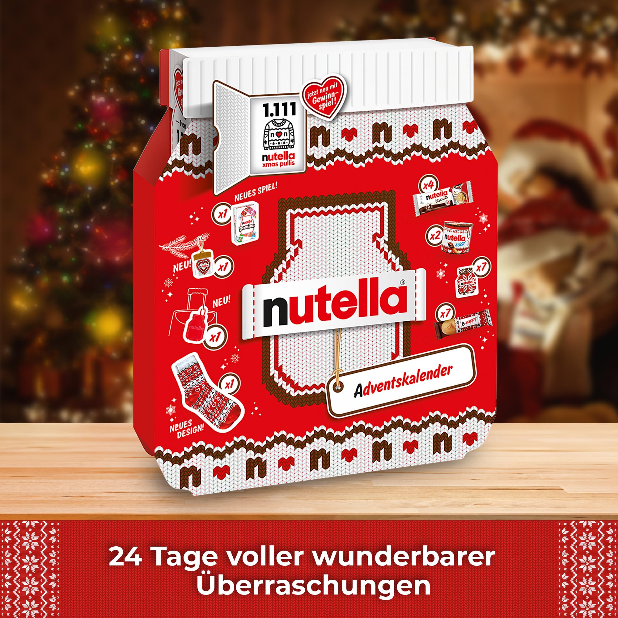 Nutella Adventskalender 2025 528g 24 festliche Leckereien Mini-Geschenke