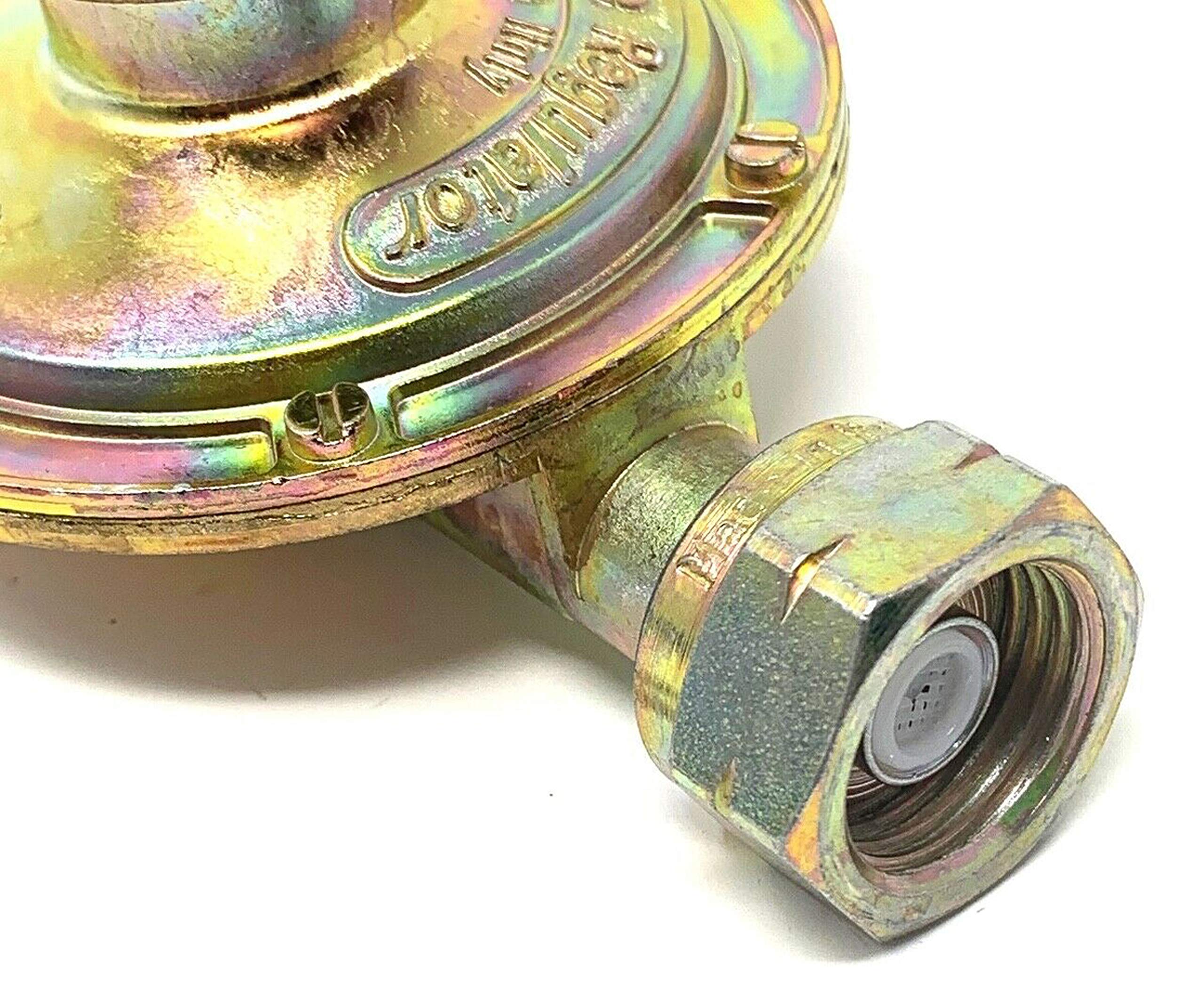 Regolatore Di Pressione Gas Naturale 1/2" Con 2 Adattatori In Ottone Per Elettrodomestici Da Cottura