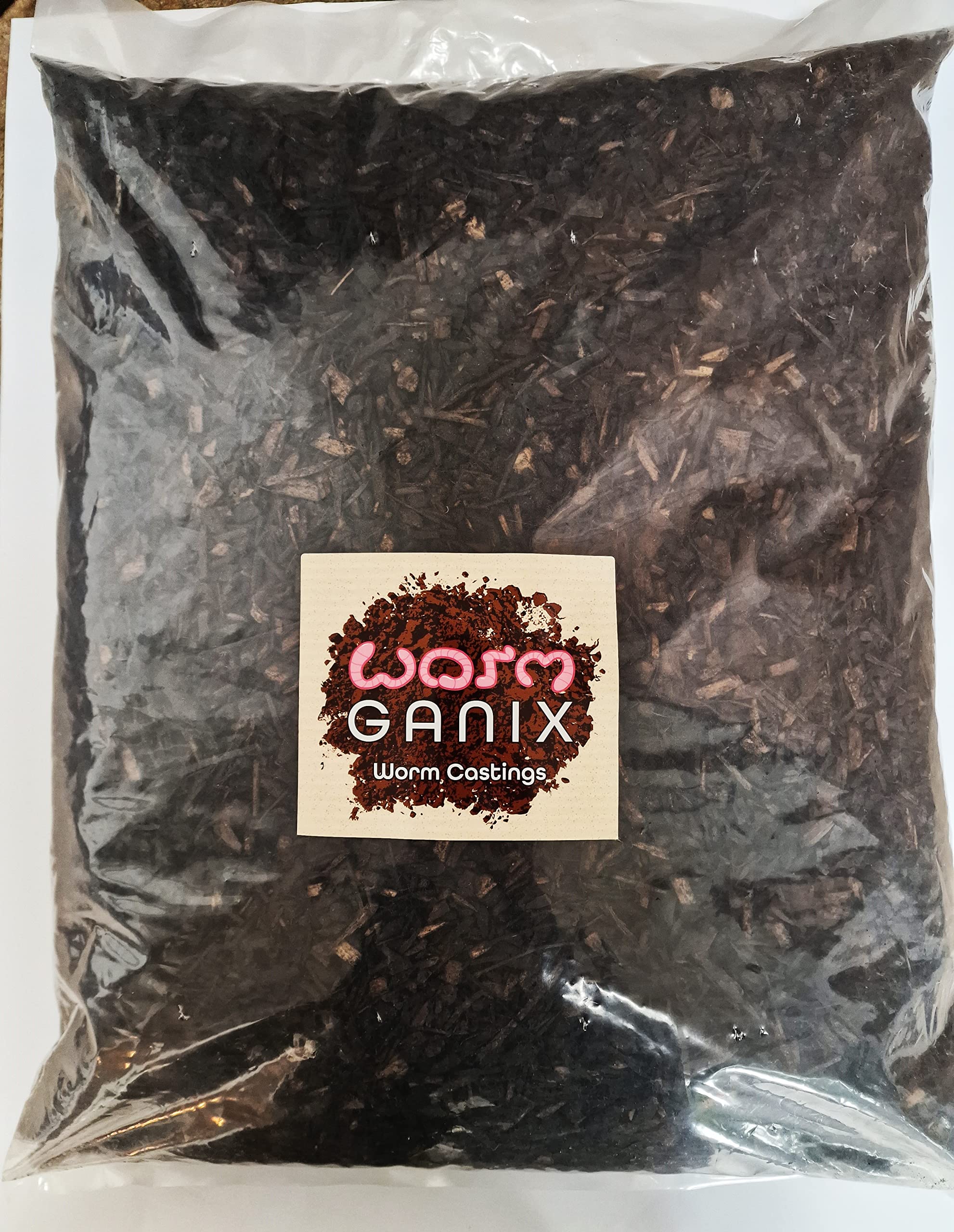 Wormganix fine moist dark forest bark chips sieved and graded 6-8mm Houseplant Mulch orchid Top Dress 5 Litre Bag