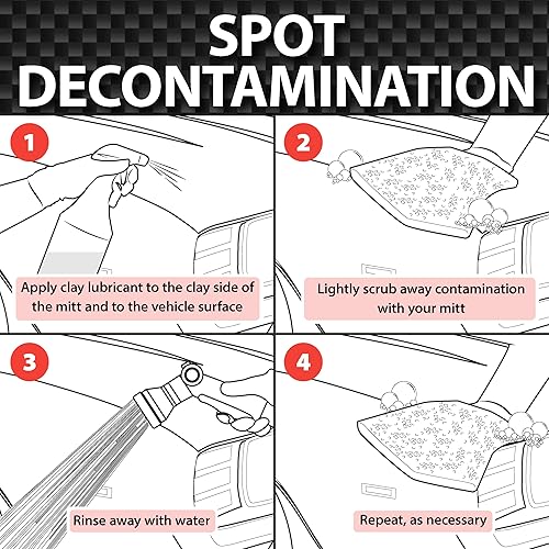 Miniatura 4 de Malco Kozak - Manopla de lavado de arcilla, tecnología avanzada de polímeros, elimina la savia de los árboles, el exceso de pulverización, las
