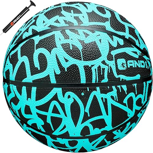 Miniatura 14 de AND1 Fantom Graffiti - Baloncesto de goma para uso en interiores y exteriores, construcción de canal profundo y durabilidad