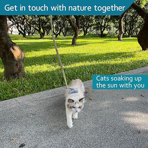 Miniatura 2 de Juego de arnés y correa para gatos para caminar al aire libre, arnés para gatos a prueba de escape, Ddzmz a prueba de escape, malla suave,