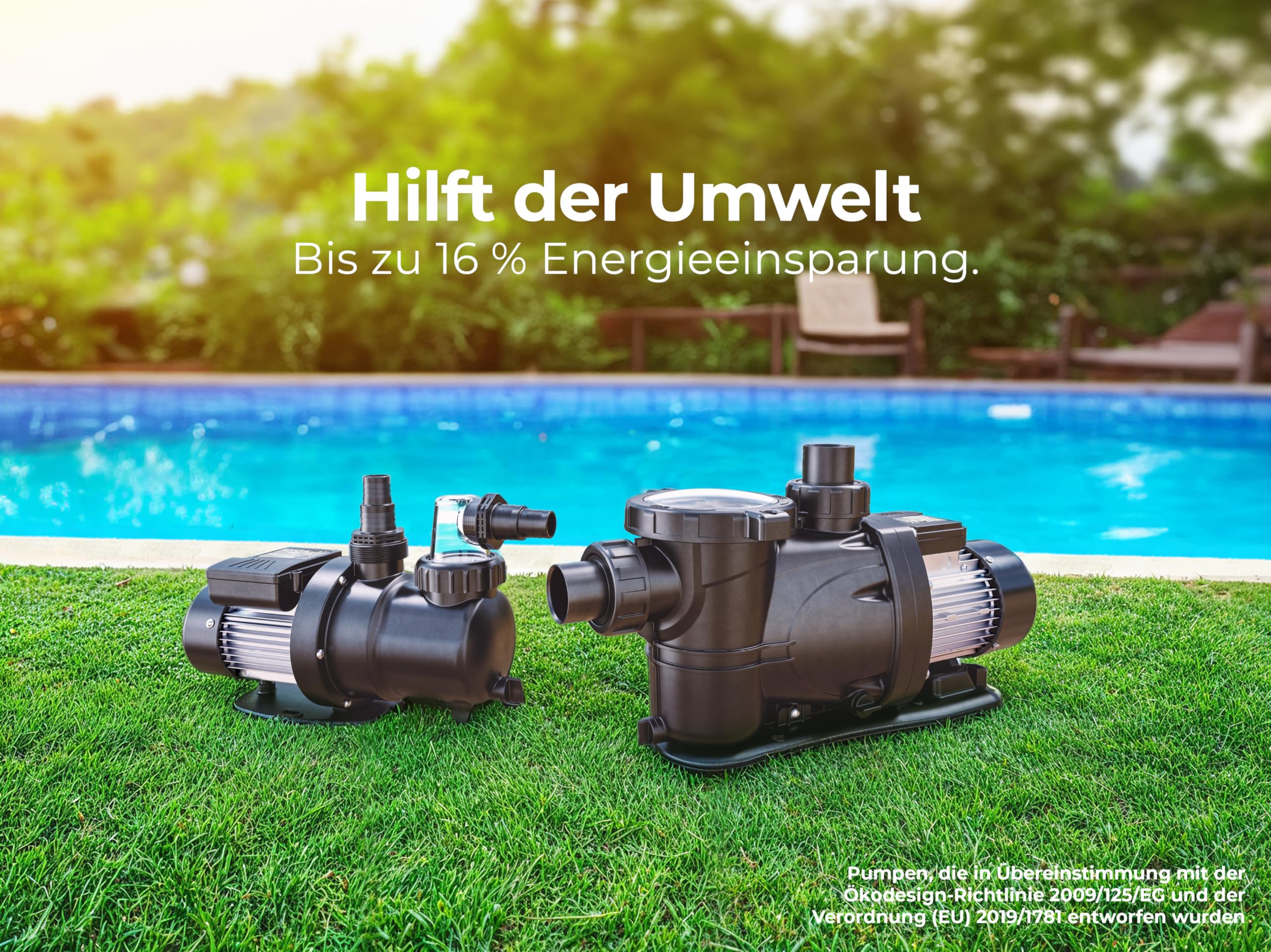 Gre PP102 - Poolpumpe, 900 W, 20 m³/h, bis zu 100 m³, Sandbehälter Ø 600 mm, entspricht der europäischen Ökodesign-Richtlinie