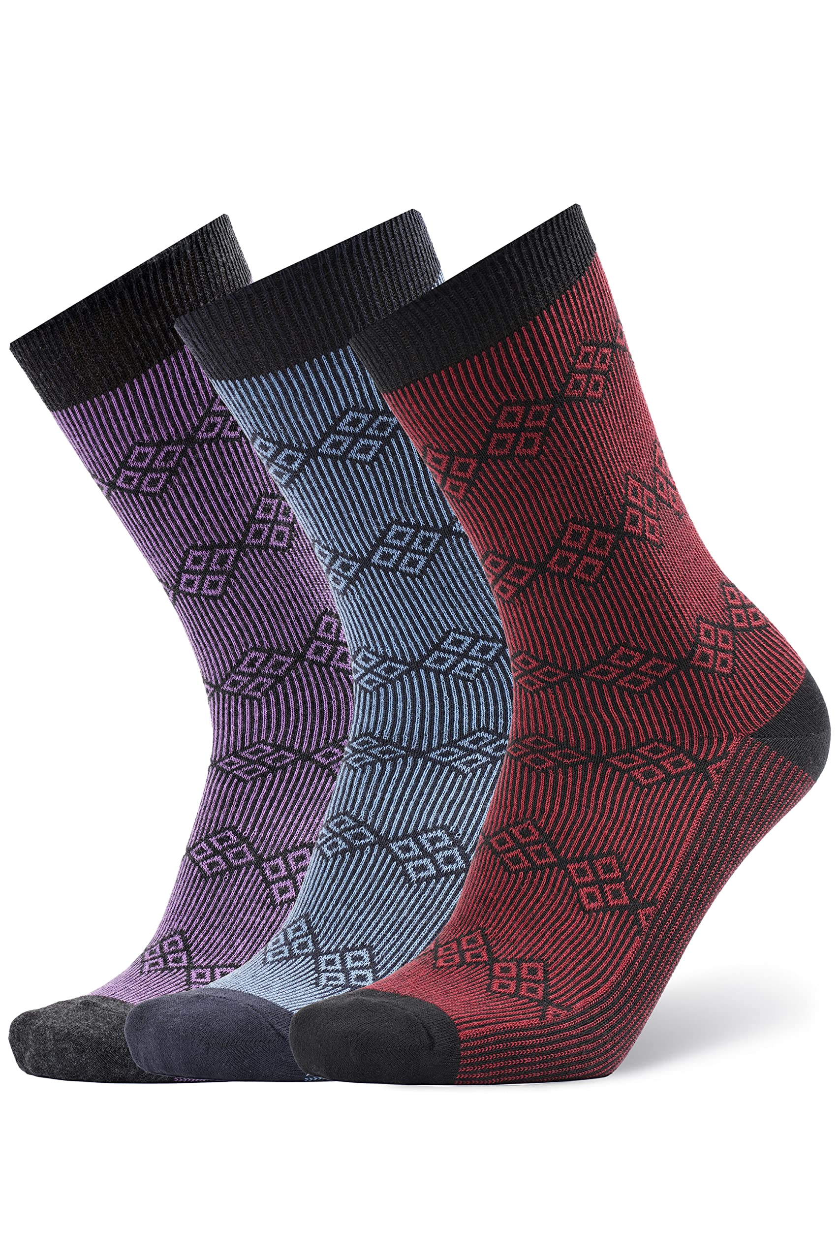 anchor Men's Regular/Mid-Calf/Crew Length Double Knitted Cotton Socks, Office/Formal/Business, Combo Pack of 3 Pair Socks-picture-41