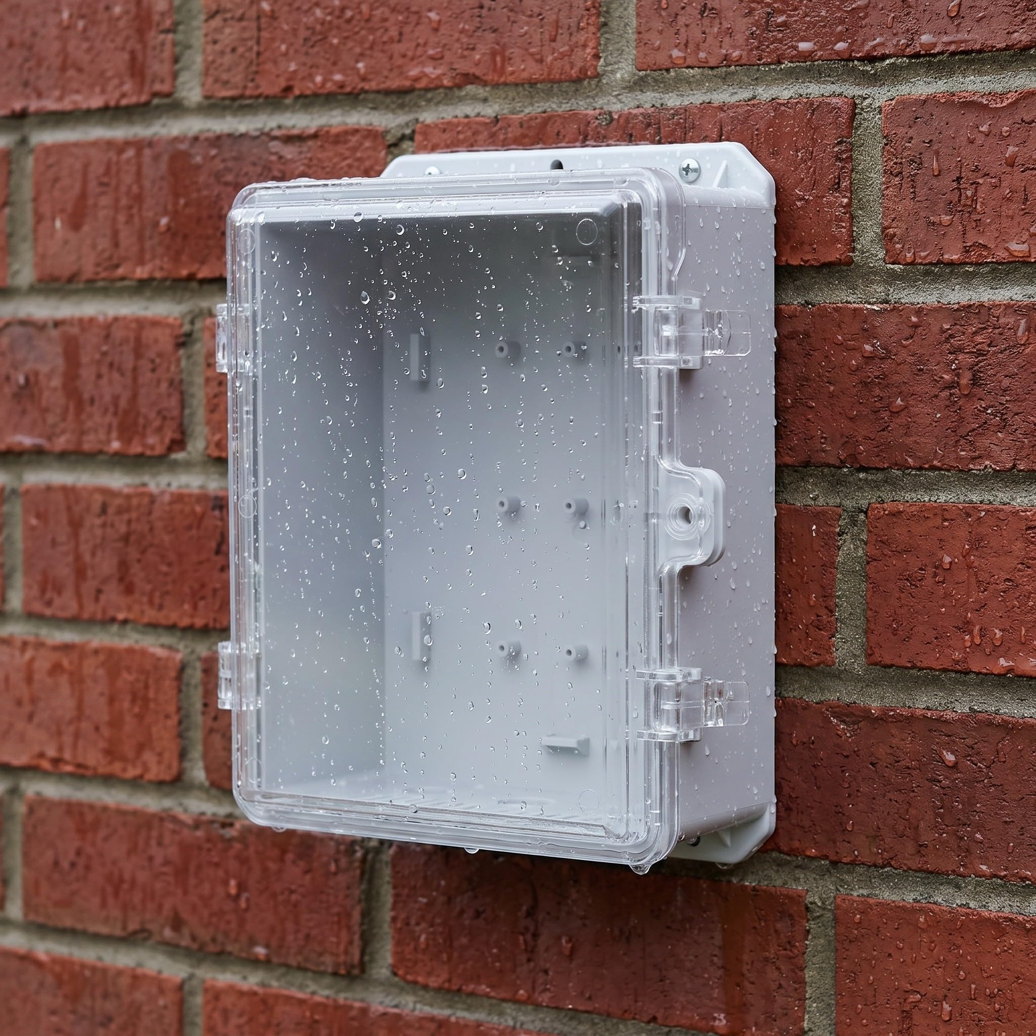 Angoily 2 Piezas Caja Eléctrica Exterior Estanca Puerta Transparente ABS