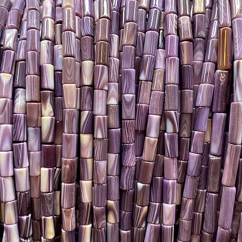 Miniatura 3 de ABCGEMS - Cuentas de concha Wampum Quahog de color morado oscuro nativo americano con parte blanca mínima de Estados Unidos (primer año de moneda de