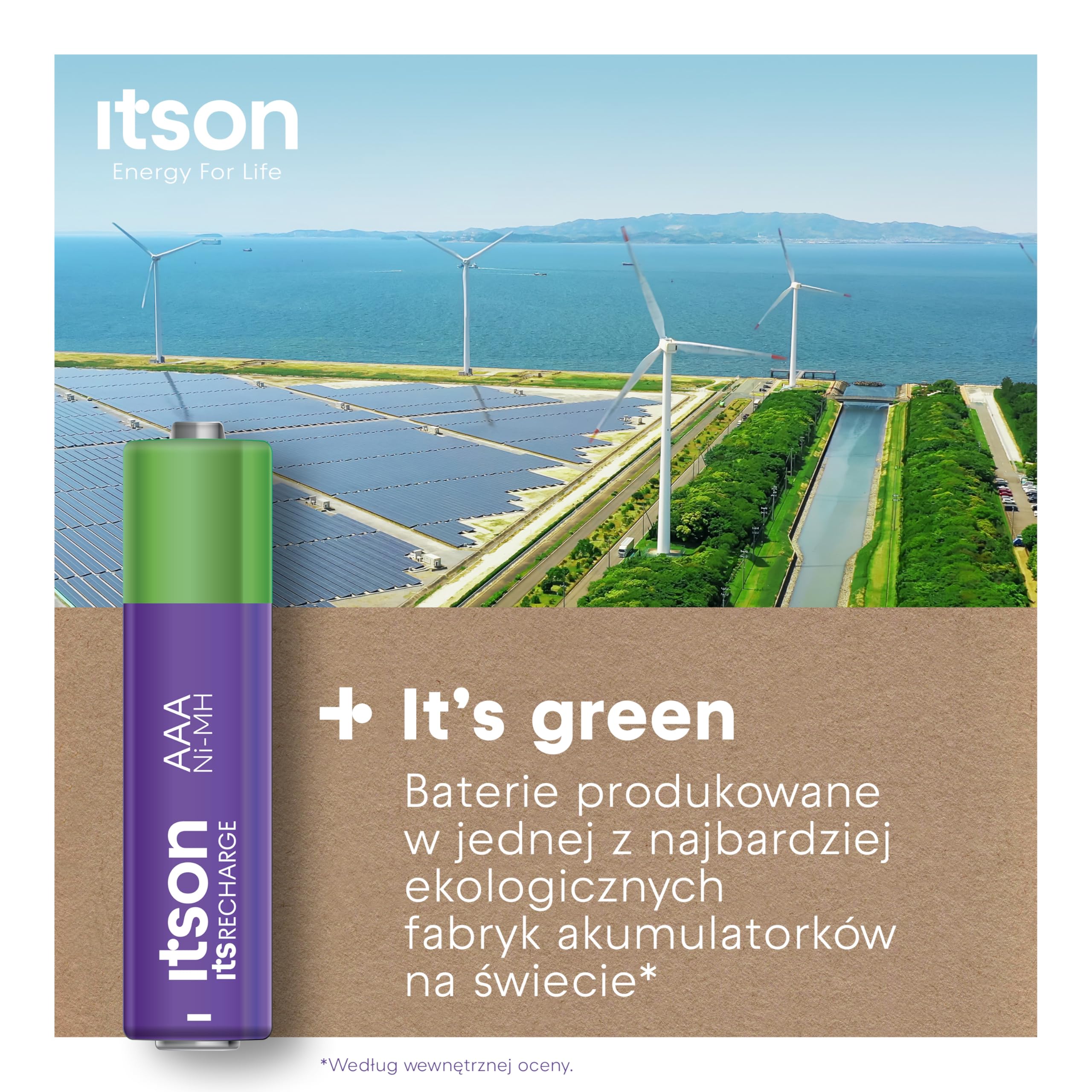 ITSON, AAA akumulatorki Ni-MH, 800 mAh, 4 sztuki, idealne do aparatów cyfrowych, kontrolerów gier video, zabawek, HHR03-800IT/4CP