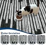GarveeHome 6x9 Washable Rug for Living Room Modern Striped Bedroom Floor Carpets Contemporary Abstract Black and White Throw Rugs Non-Slip Low Pile Area Rug for Dining Room Office