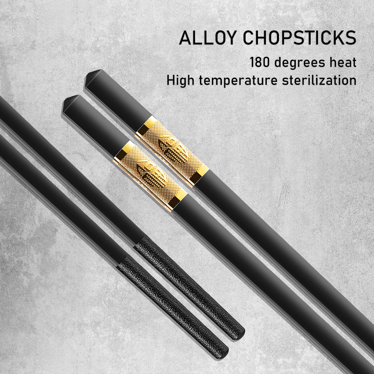 20 Pairs (40 Pcs) Luxury Reusable Chopsticks – Sleek and Elegant – Dishwasher Safe and Reusable Chopsticks – Anti-Skid and Non-Slip Long Chopsticks – For Home, Office, Restaurants, Gatherings, Etc. — Amazon image 3
