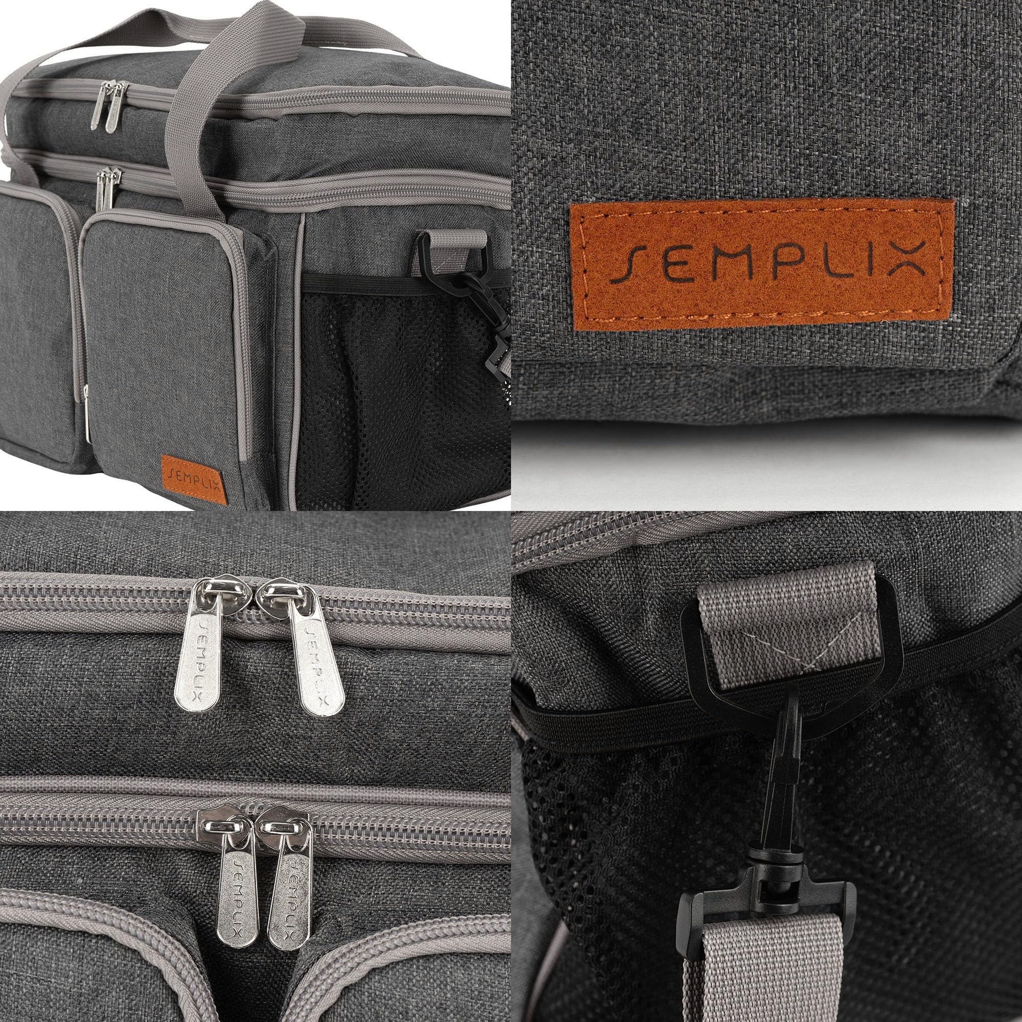 SEMPLIX Multifunktionstasche (38 x 18 x 19 cm) (grau)
