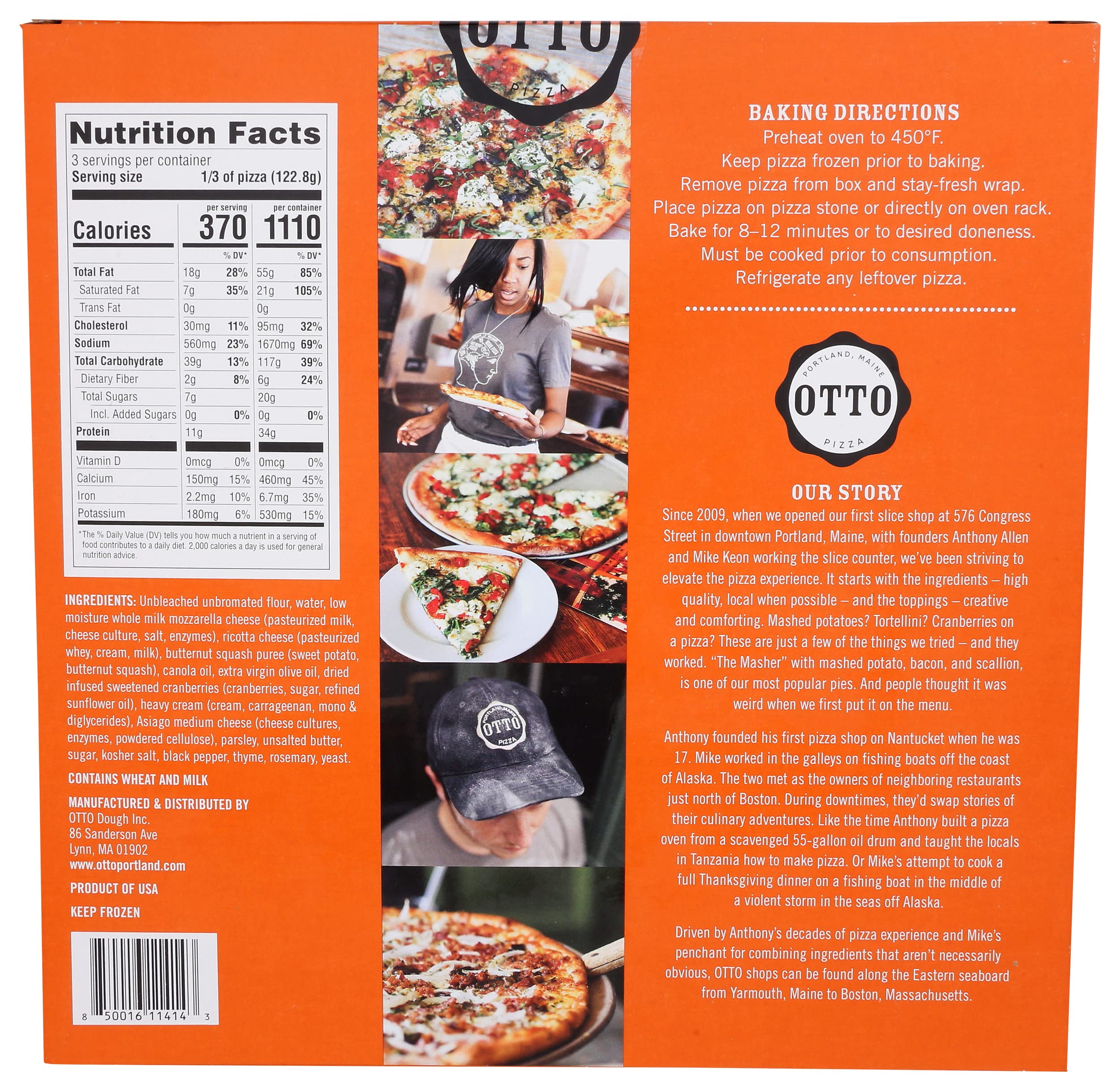 OTTO Pizza Butternut Squash Ricotta & Cranberry Pizza, 13 OZ