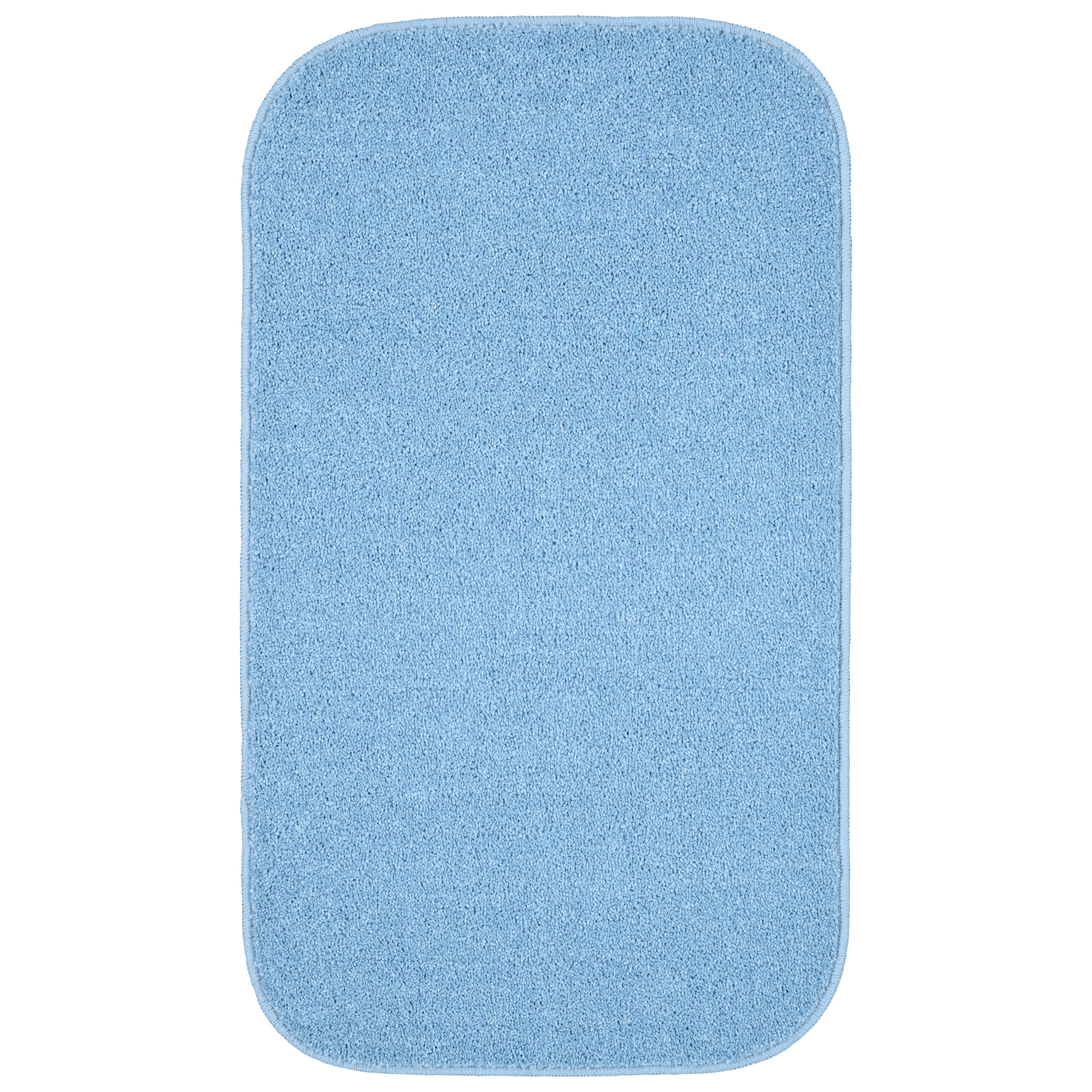 Garland Rug Gramercy Washable Bath Rug – Soft, Plush, Absorbent, Quick-Dry, Durable, 20 in. x 34 in., Basin Blue