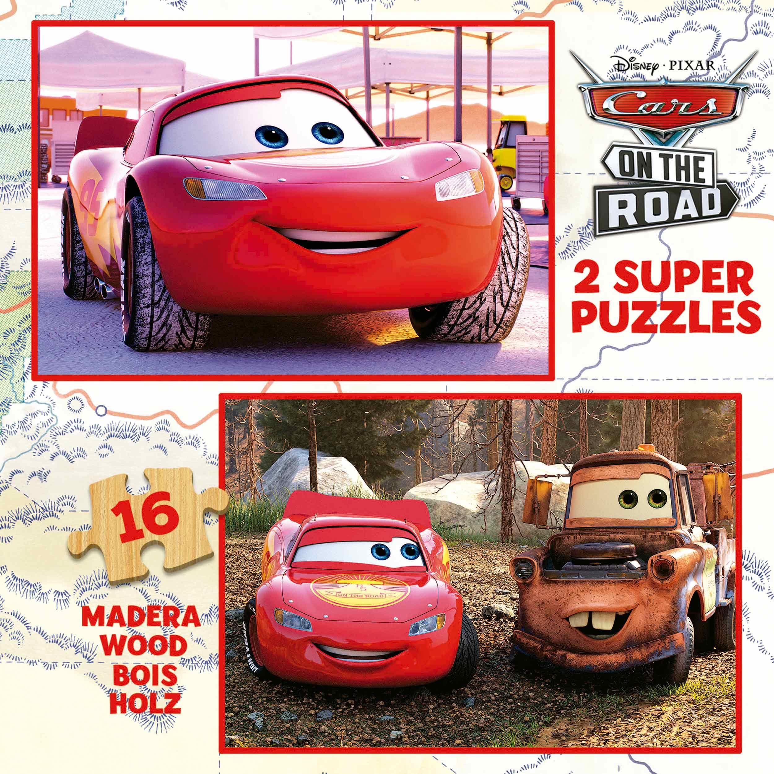 Educa - Puzzles Cars | Ensemble de 2 Puzzles en Bois avec 16 pièces
