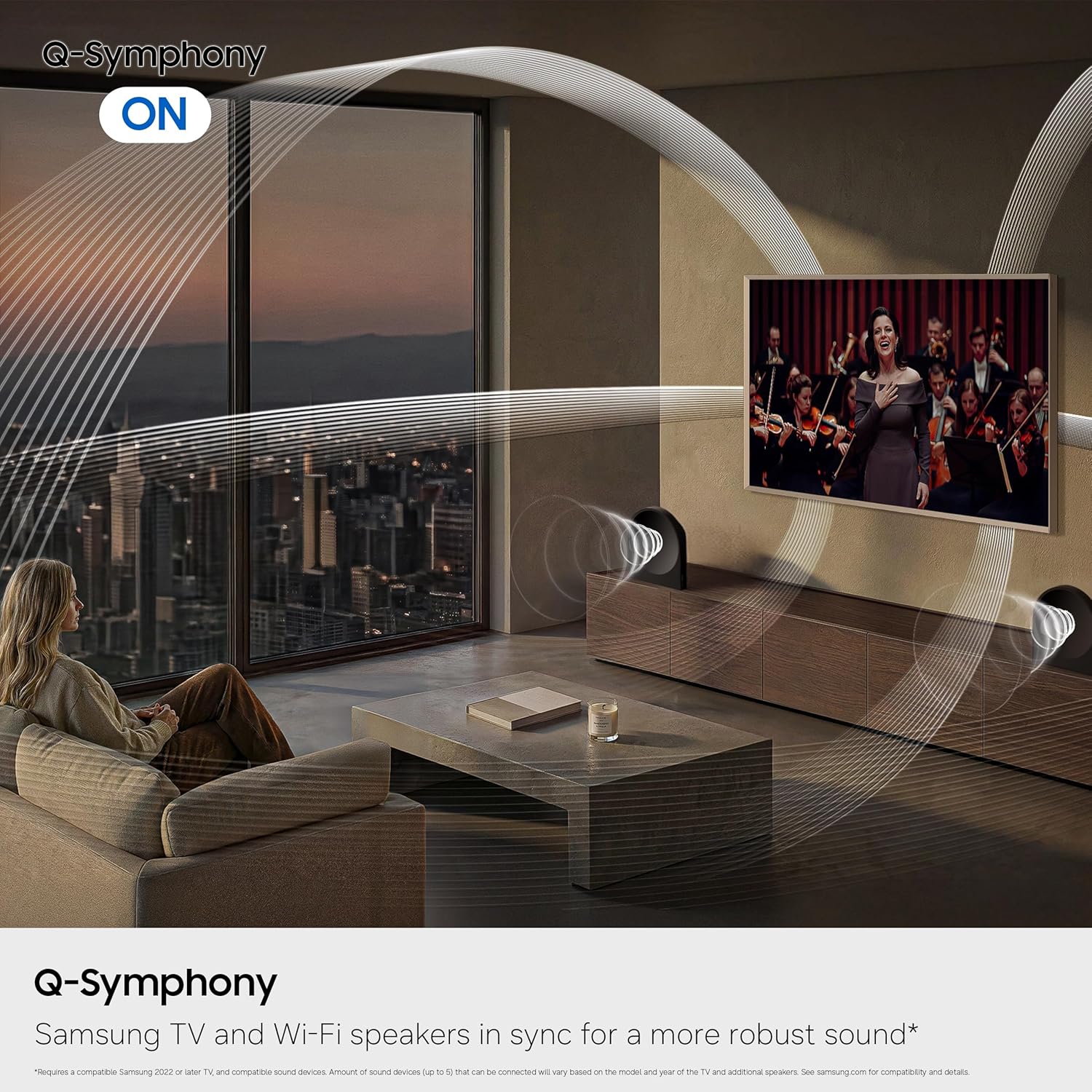 Samsung Music Studio 5 Smart Speaker, 2.0 ch, Q-Symphony, WiFi and Bluetooth (2026 Model) 7 91F8NIPHTML. AC SL1500